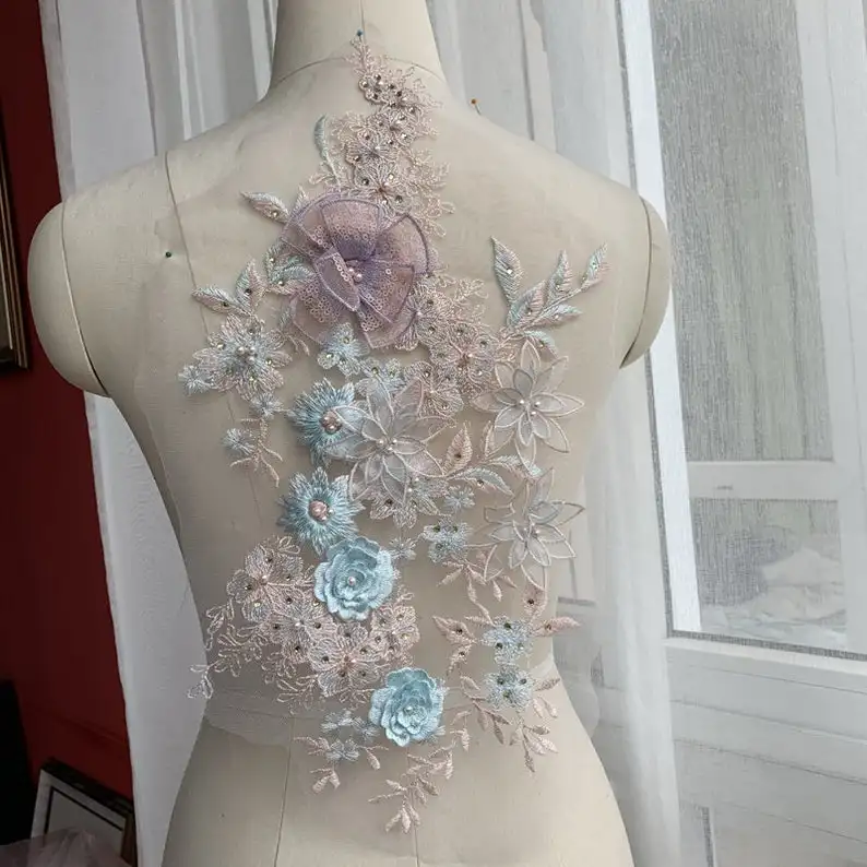 1 pc Beaded 3D Flower Lace Applique, Mix-Color Applique, Wedding Bodice Bridal Veil Accessories High Quality Price:
1 pc Beaded 3D Flower Lace Applique, Mix-Color Applique, Wedding Bodice Bridal Veil Accessories High Quality Price: