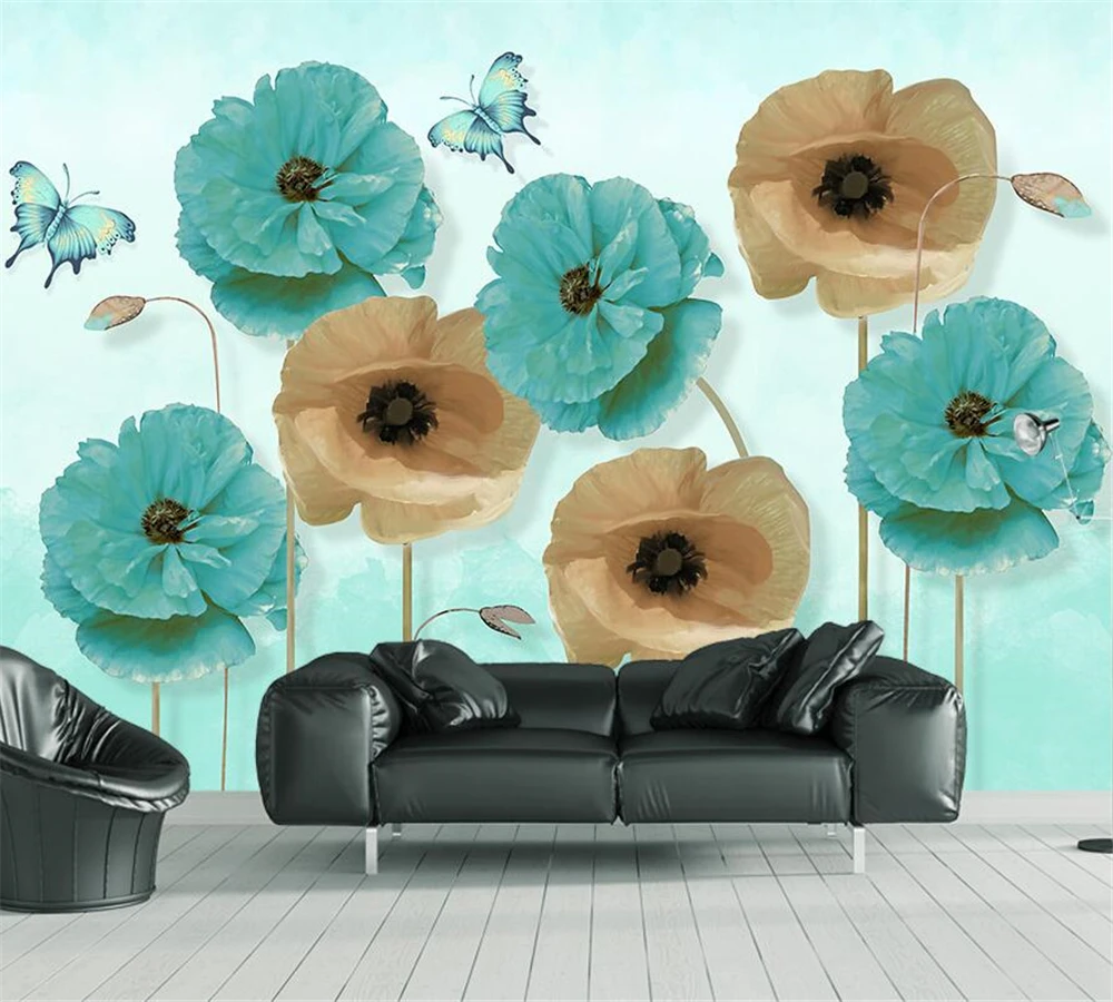 beibehang Customized Wallpaper European 3D Three-dimensional Oil Painting Poppies Butterfly Living Room Background Wall Mural
beibehang Customized Wallpaper European 3D Three-dimensional Oil Painting Poppies Butterfly Living Room Background Wall Mural