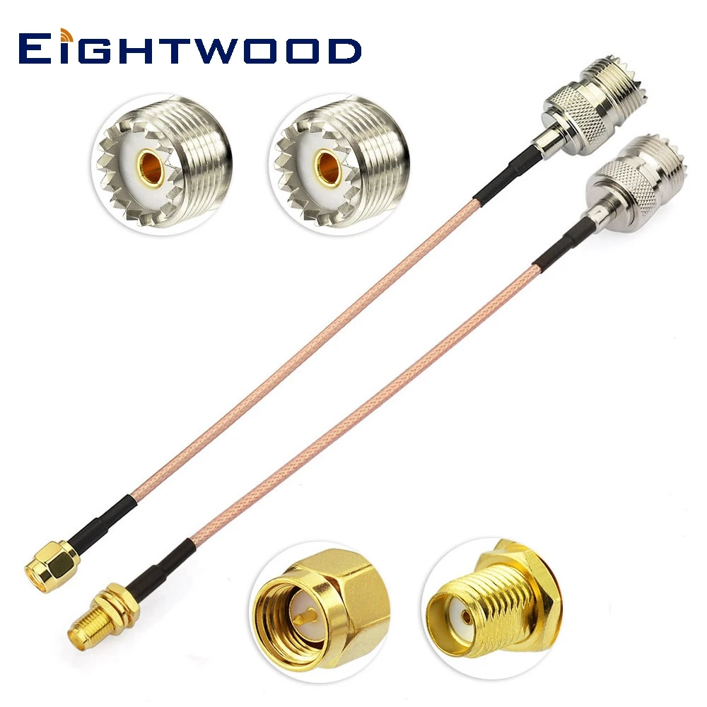 Eightwood РЧ коаксиальный кабель в сборе UHF гнездо Женский SO239 SO 239 SMA разъем Pigtail RG316 Ham