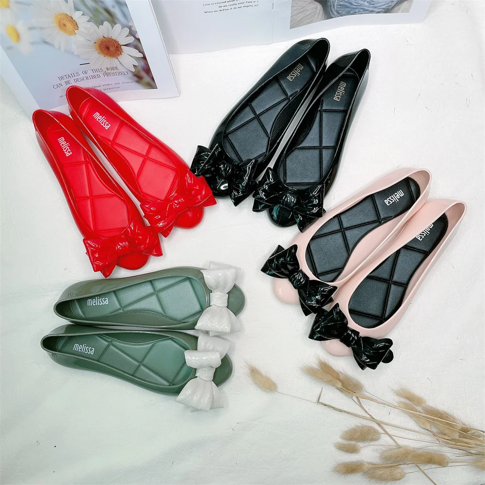 Женские мягкие босоножки Melissa Jelly, однотонные босоножки на плоской подошве с круглым носком и большим бантом, SM072, 2022
Женские мягкие босоножки Melissa Jelly, однотонные босоножки на плоской подошве с круглым носком и большим бантом, SM072, 2022
