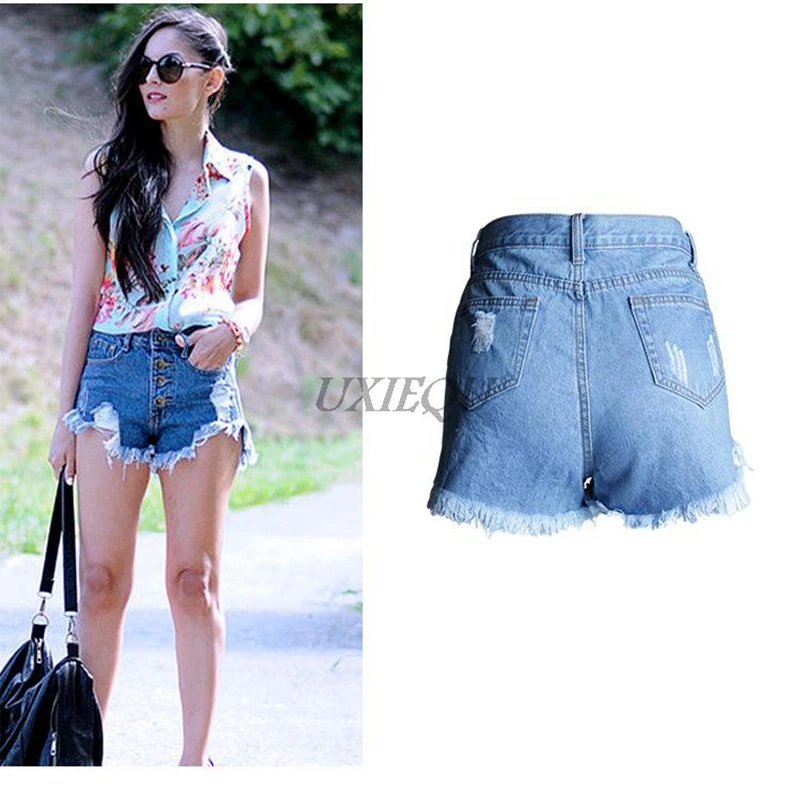 Summer women's jeans with holes and tassels must be washed, ultra-short, high-waisted, multi-button denim shorts 2021
Summer women's jeans with holes and tassels must be washed, ultra-short, high-waisted, multi-button denim shorts 2021