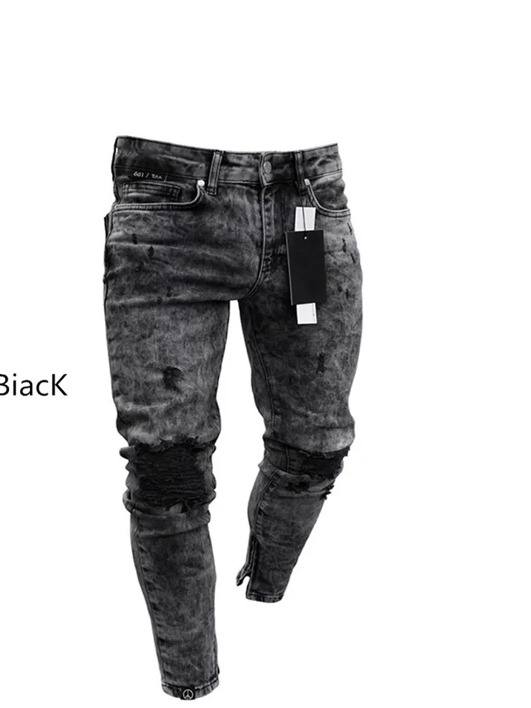 Men Ripped Skinny Jeans Black Biker Pencil Long Pants Men's Design Sexy Hole Jeans Pants Casual Foot Zipper Trousers S-3XL
Men Ripped Skinny Jeans Black Biker Pencil Long Pants Men's Design Sexy Hole Jeans Pants Casual Foot Zipper Trousers S-3XL
