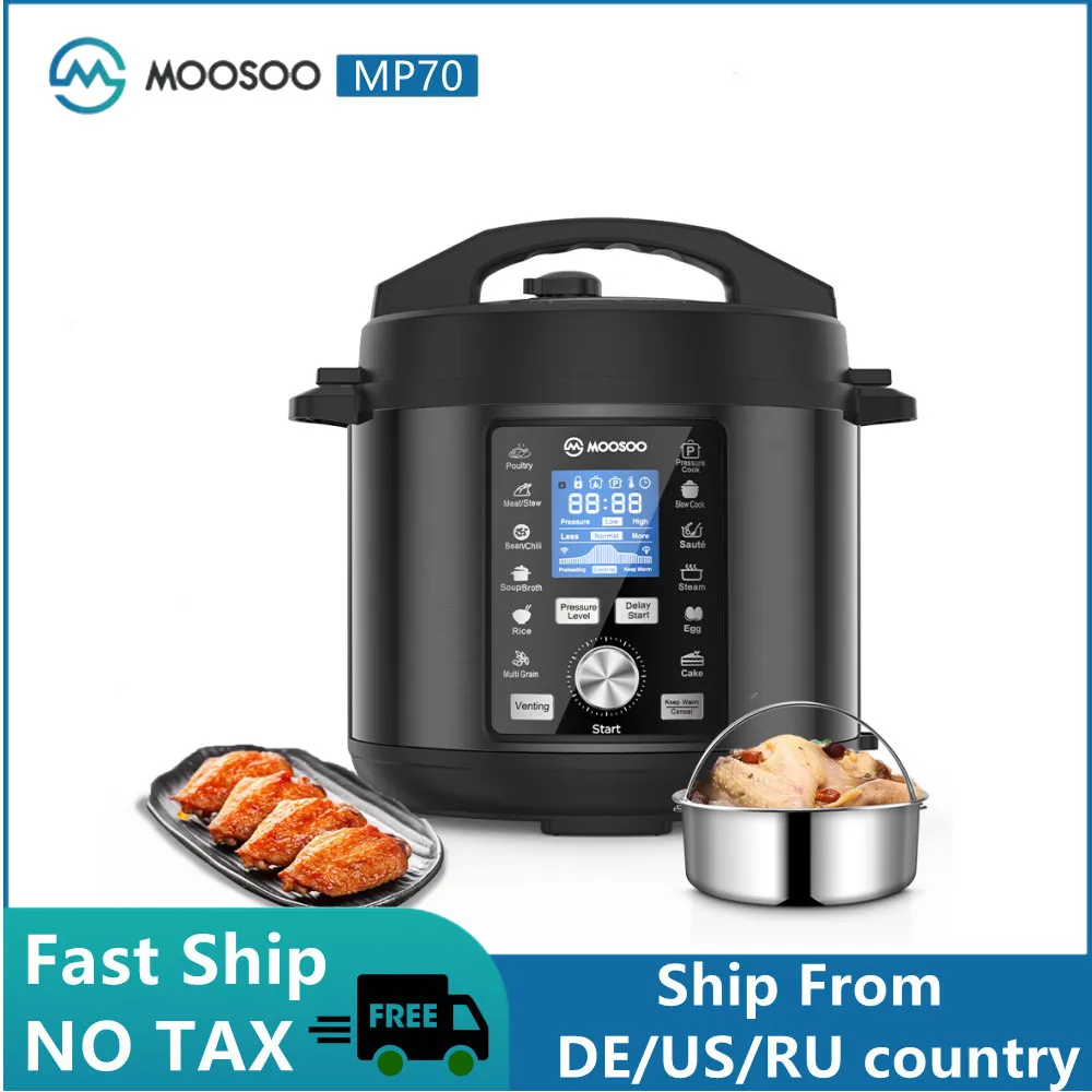 MOOSOO Electric Pressure Cooker Household Slow Cooker Stainless Steel Liter Pressure Cooker Electric Cooker Instant Pot MP70
MOOSOO Electric Pressure Cooker Household Slow Cooker Stainless Steel Liter Pressure Cooker Electric Cooker Instant Pot MP70
