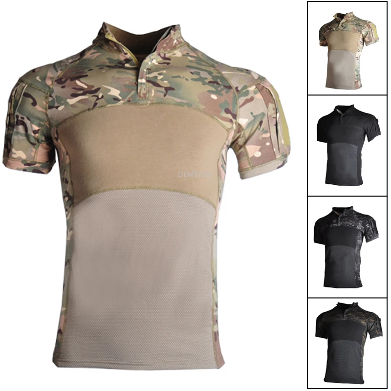 Military Camouflage Shirts Summer Breathable Tactical Paintball Short Sleeve Shirts Outdoor Hiking Hunting Shooting T-shirt
Military Camouflage Shirts Summer Breathable Tactical Paintball Short Sleeve Shirts Outdoor Hiking Hunting Shooting T-shirt