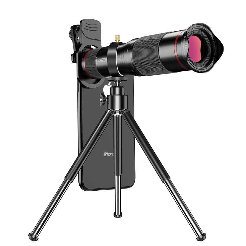 

48X 36X 4K HD Telescope for Cell Phone Mobile Telephone Camera Lens +Tripod Monocular Telephoto Zoom Lens for iPhone Smartphone