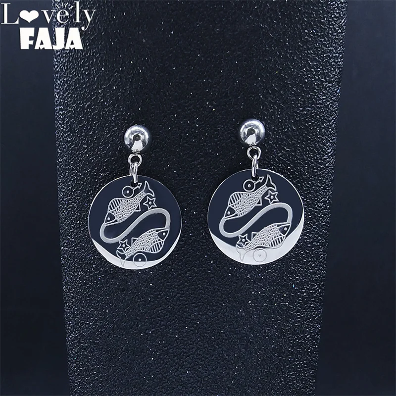 2022 Stainless Steel Astrology Pisces Stud Earrings for Women Silver Color Small Earrings Round Jewelry bijoux femme E9209S03
2022 Stainless Steel Astrology Pisces Stud Earrings for Women Silver Color Small Earrings Round Jewelry bijoux femme E9209S03