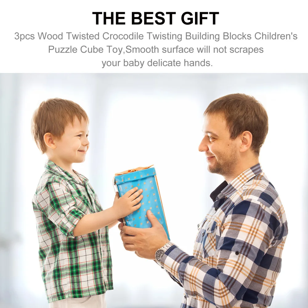 3pcs Wood Twisted Plaything Crocodile Shape Twisting Building Blocks Puzzle
3pcs Wood Twisted Plaything Crocodile Shape Twisting Building Blocks Puzzle