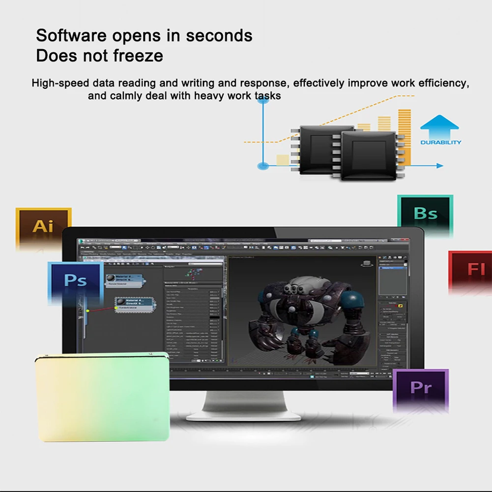 SATA III 2.5 inch Internal SSD Solid State Drive for PC Gradient Blue Gold 
SATA III 2.5 inch Internal SSD Solid State Drive for PC Gradient Blue Gold