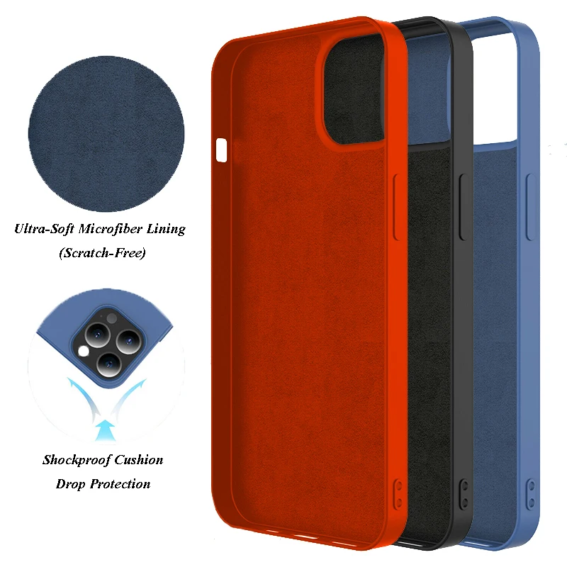 Silicone Phone Case for Iphone 13mini 13 13pro 13promax Soft Protective Mobile Smart Phone Case Cover Capa for Iphone 13 Series 
Silicone Phone Case for Iphone 13mini 13 13pro 13promax Soft Protective Mobile Smart Phone Case Cover Capa for Iphone 13 Series