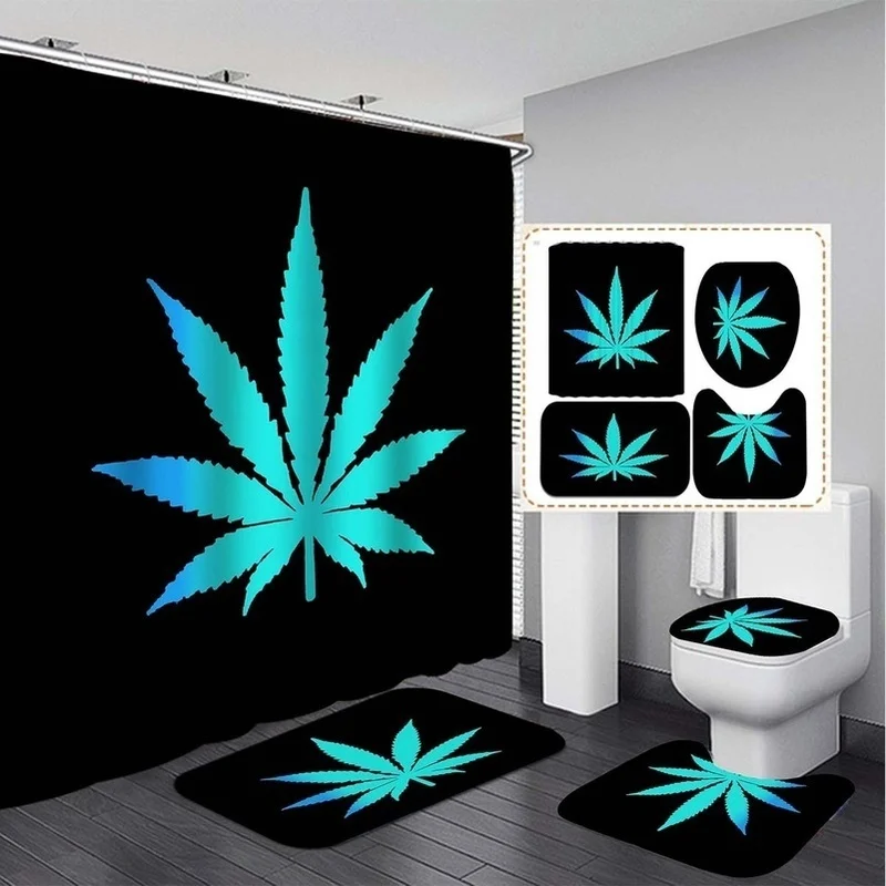 3D Printing Maple Leaf Printing Shower Curtain Non-slip Absorbent Bathroom Mat Toilet Cover Base Carpet Shower Curtain Set
3D Printing Maple Leaf Printing Shower Curtain Non-slip Absorbent Bathroom Mat Toilet Cover Base Carpet Shower Curtain Set