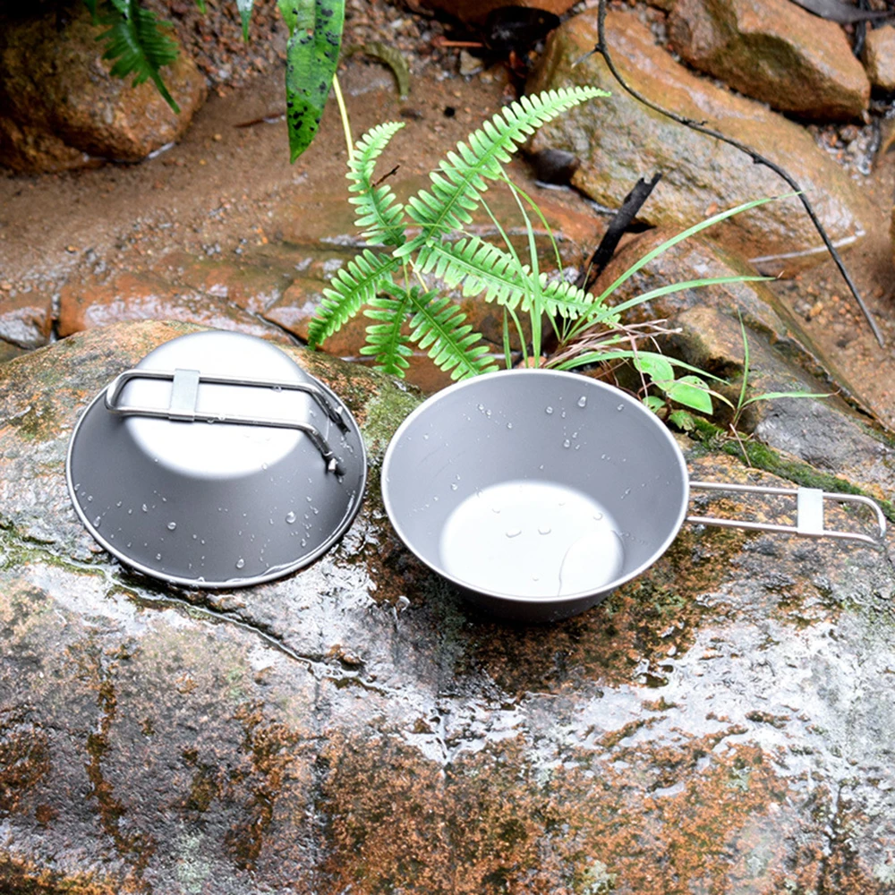 Outdoor Camping 300ml Titanium Bowl with Foldable Handle Bowl For Hiking Backpacking Picnic Tableware Flatware
Outdoor Camping 300ml Titanium Bowl with Foldable Handle Bowl For Hiking Backpacking Picnic Tableware Flatware