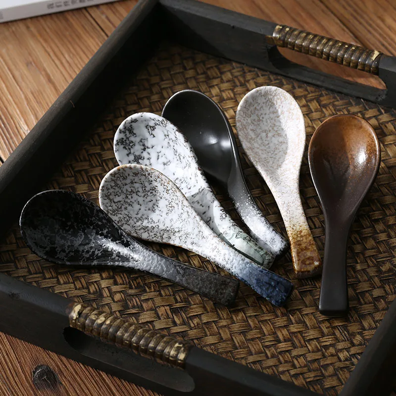 Soup spoon creative Japanese retro ceramic spoon spoon spoon rice spoon soup eating spoon creative soup spoon household
Soup spoon creative Japanese retro ceramic spoon spoon spoon rice spoon soup eating spoon creative soup spoon household