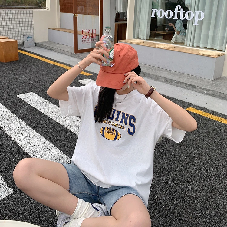 YTX1304 2021 new summer age reduction loose short-sleeved Korean style upper clothes mid-length short-sleeved T-shirt women
YTX1304 2021 new summer age reduction loose short-sleeved Korean style upper clothes mid-length short-sleeved T-shirt women