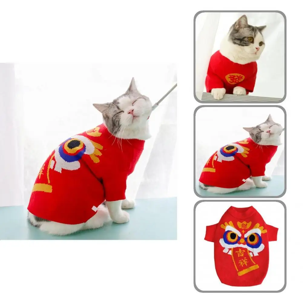 Close Fitting Stylish Thickened Puppy Kitten Pullover Clothes Woolen Yarn Pet Sweater Bright Color for New Year
Close Fitting Stylish Thickened Puppy Kitten Pullover Clothes Woolen Yarn Pet Sweater Bright Color for New Year