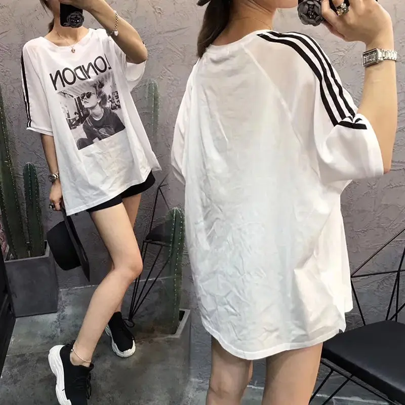 Cotton white short sleeve female T-shirt summer new Korean top loose large half sleeve
Cotton white short sleeve female T-shirt summer new Korean top loose large half sleeve
