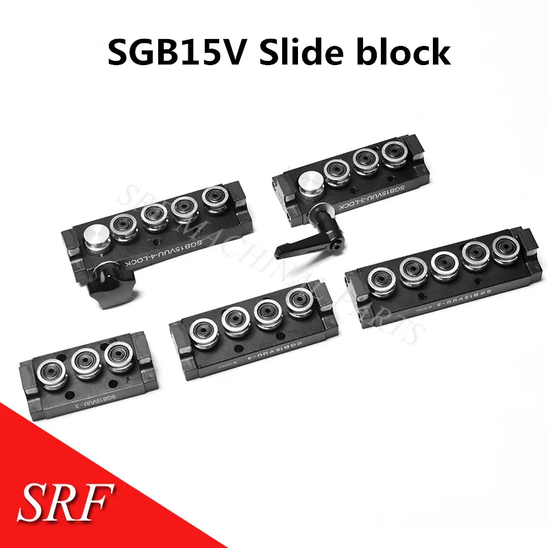 Aluminum Square Roller Linear Guide Rail Slide block 1pcs SGB15V Dual-axis linear guide slide block for CNC parts
Aluminum Square Roller Linear Guide Rail Slide block 1pcs SGB15V Dual-axis linear guide slide block for CNC parts