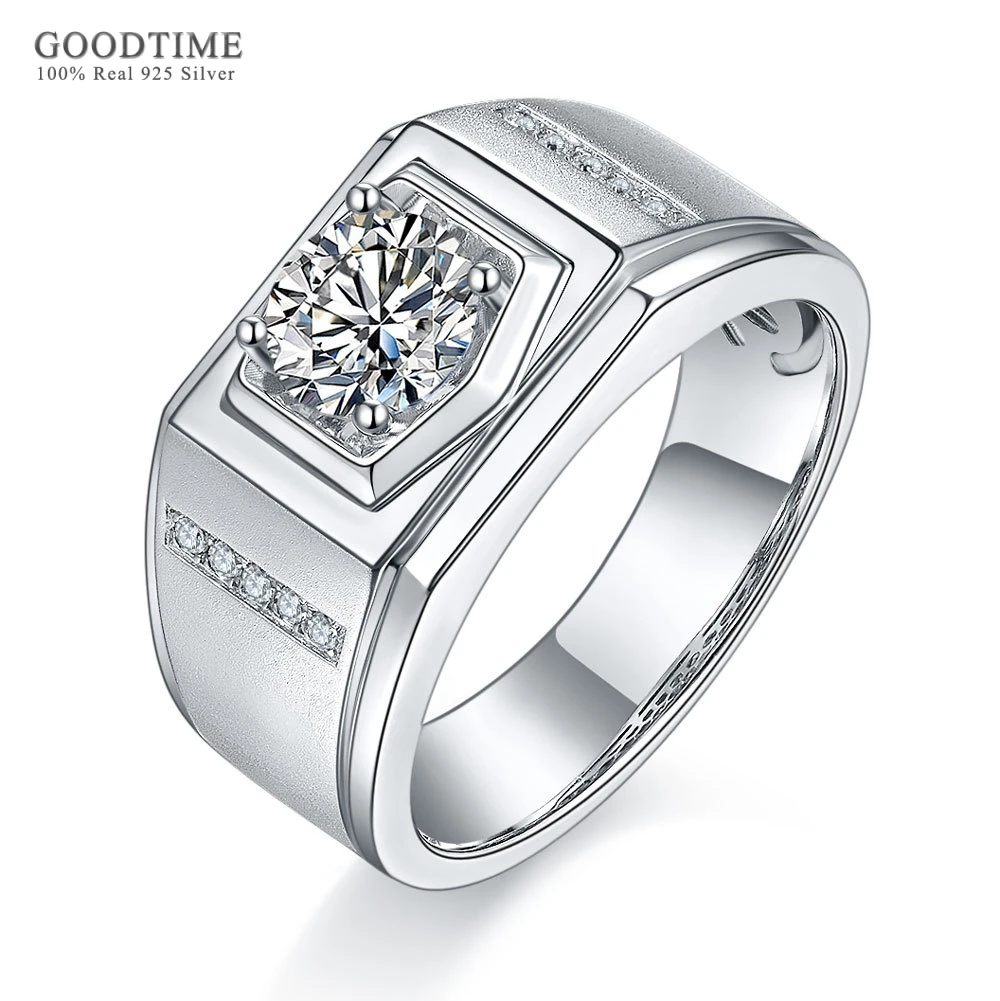 Luxury Moissanite Ring Pure 100% 925 Sterling Silver For Men Noble Band Jewelry Anniversary Gift For Bridegroom Wedding Party
Luxury Moissanite Ring Pure 100% 925 Sterling Silver For Men Noble Band Jewelry Anniversary Gift For Bridegroom Wedding Party