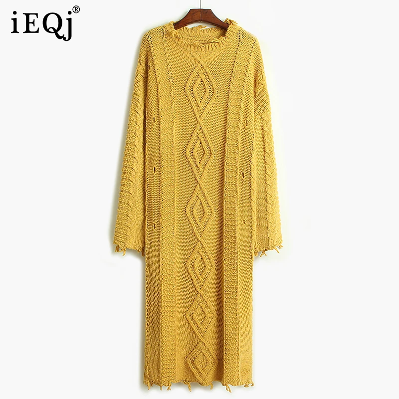 IEQJ 2021 Autumn Winter New Lingge Twist Knitted Dress Women Long Sleeve Hoollow Solid Color Sweater Female Fashion 3W292
IEQJ 2021 Autumn Winter New Lingge Twist Knitted Dress Women Long Sleeve Hoollow Solid Color Sweater Female Fashion 3W292