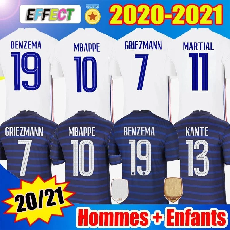 

2021 European Cup France National Team BENZEMA 19# MBAPPE GRIEZMANN POGBA Soccer Jersey GIROUD Kids kit MEN Football