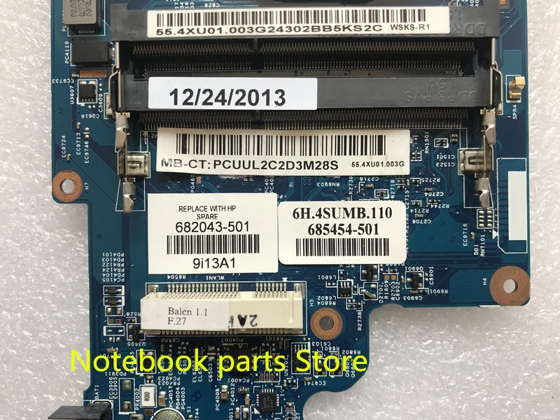 Материнская плата для ноутбука Hp Pavilion DV7 DV7-7000 682043-001 48.4ST04.011 UMA основная HM77 DDR3 |