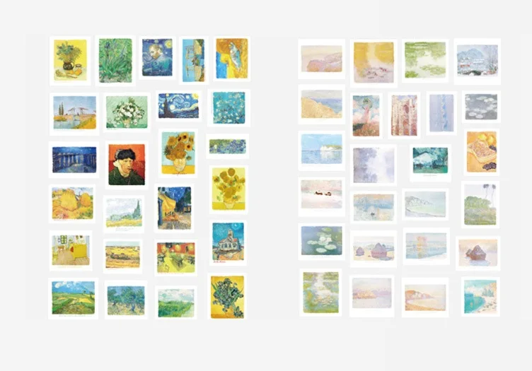 50 Pcs/Set Monet Impression Painting Washi Stickers DIY Scrapbooking Sticker Decorative Stationery 
50 Pcs/Set Monet Impression Painting Washi Stickers DIY Scrapbooking Sticker Decorative Stationery