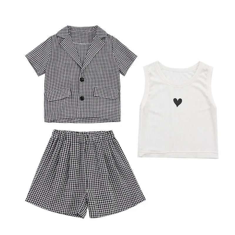 Suits for Kids Plaid Summer 2021 Fashion Girls School Clothes Thin Children Shorts Sets Vest Jackets 3pcs Teen Outfits 6 8 10 Y
Suits for Kids Plaid Summer 2021 Fashion Girls School Clothes Thin Children Shorts Sets Vest Jackets 3pcs Teen Outfits 6 8 10 Y