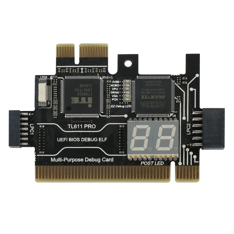 Многофункциональная диагностическая карта TL611 PRO PCI-E LPC, диагностический тест материнской платы для ноутбука, компьютера мобильный телефон
Многофункциональная диагностическая карта TL611 PRO PCI-E LPC, диагностический тест материнской платы для ноутбука, компьютера мобильный телефон