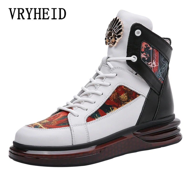 VRYHEID New Genuine Leather Men Boots Fashion High Top Breathable Casual Sneakers Zapatillas Personality Street Style Men Shoes
VRYHEID New Genuine Leather Men Boots Fashion High Top Breathable Casual Sneakers Zapatillas Personality Street Style Men Shoes