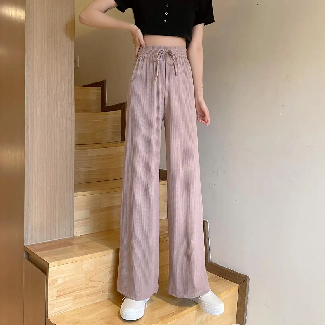Will ~ firm offers mop wide-legged pants since loose straight waist drape new little joker slacks
Will ~ firm offers mop wide-legged pants since loose straight waist drape new little joker slacks