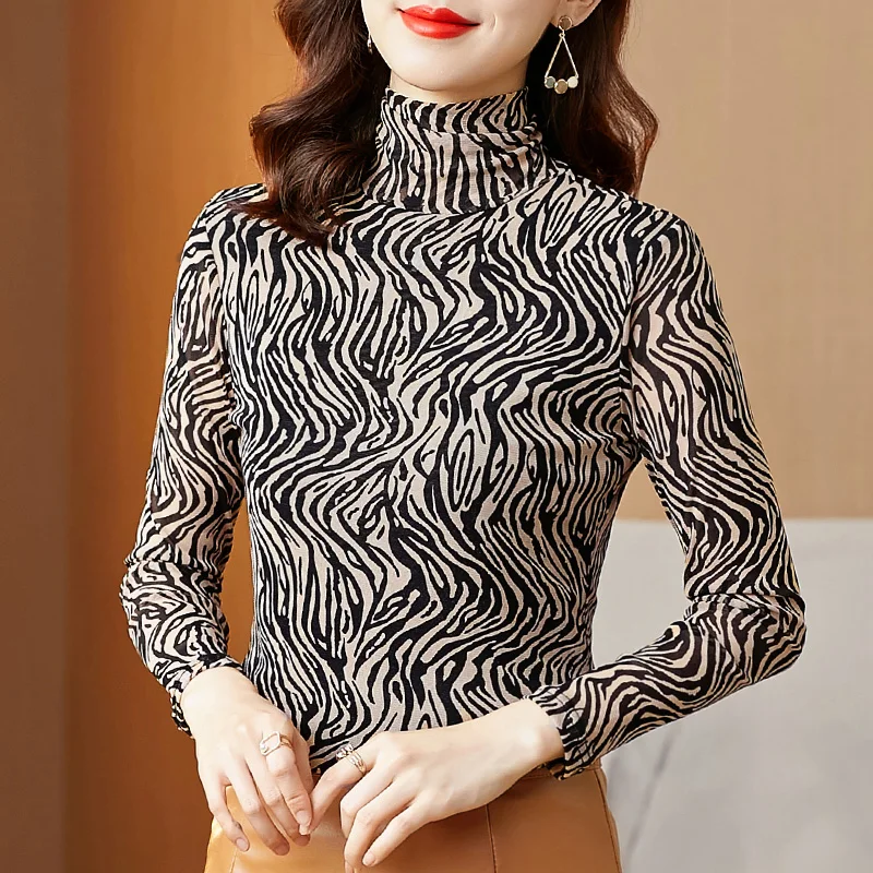 Autumn Women Clothing Office Lady Mesh Women T Shirt Sexy Feminine Blue T-shirt Bottoming Shirt Female Fashion Tops for Women
Autumn Women Clothing Office Lady Mesh Women T Shirt Sexy Feminine Blue T-shirt Bottoming Shirt Female Fashion Tops for Women