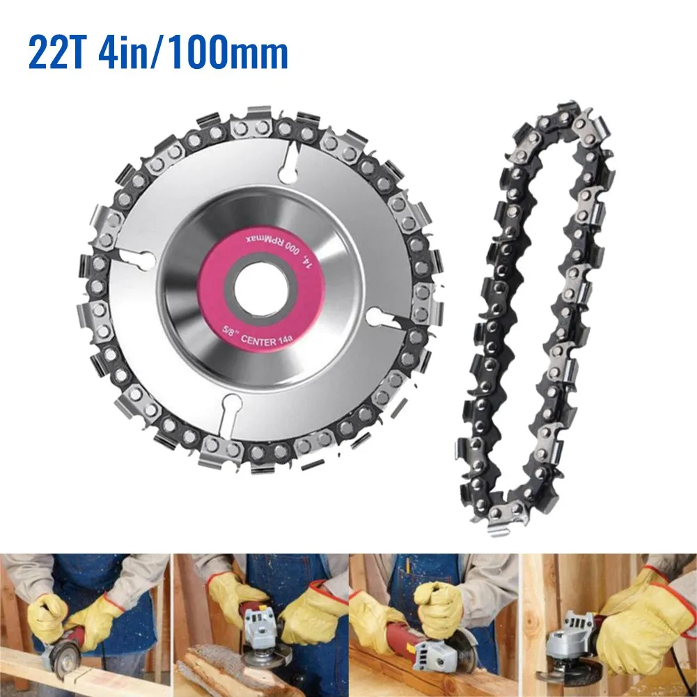 4IN 22T Grinder Chainsaw Disc 22-Teeth Steel Chainsaw Blade Wood Carving For 100MM Angle Grinder Wooking Tools
4IN 22T Grinder Chainsaw Disc 22-Teeth Steel Chainsaw Blade Wood Carving For 100MM Angle Grinder Wooking Tools