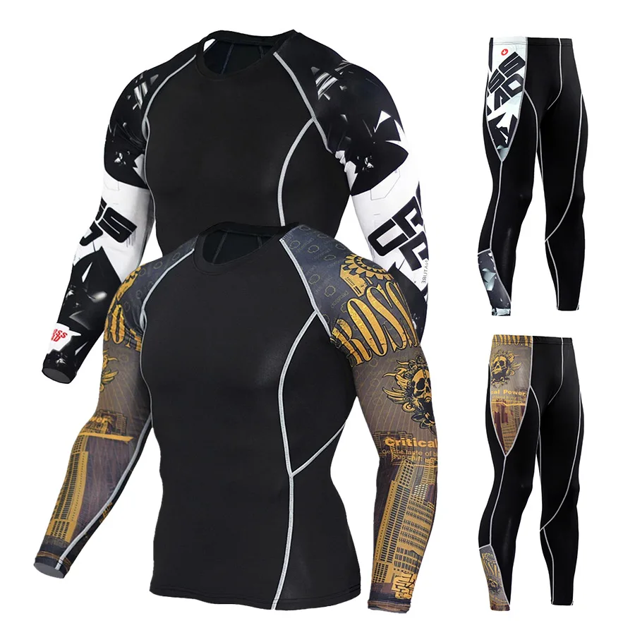 Man Sports Suit Quick-Drying Sweat Compression Fitness Training MMA Kit Rashguard Male Sportswear Jogging Running Clothes
Man Sports Suit Quick-Drying Sweat Compression Fitness Training MMA Kit Rashguard Male Sportswear Jogging Running Clothes
