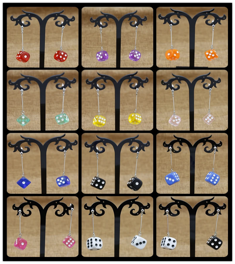 2020 New Fashion Fun Casino Dice Long Pendant Earrings Plastic Candy Color Earrings Jewelry Gifts
2020 New Fashion Fun Casino Dice Long Pendant Earrings Plastic Candy Color Earrings Jewelry Gifts