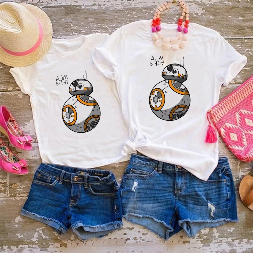 Kawaii Family Clothes Robot BB-8 Star Wars Movies T Shirt Women Men Casual Children Tshirts Harajuku Tops Kids Girl Boy T-shirts
Kawaii Family Clothes Robot BB-8 Star Wars Movies T Shirt Women Men Casual Children Tshirts Harajuku Tops Kids Girl Boy T-shirts