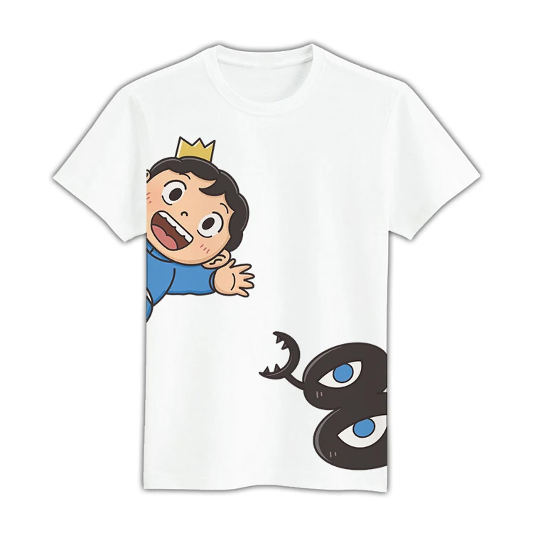 Новое поступление 2021, летняя футболка с коротким рукавом с принтом из аниме «Рейтинг королей» Bojji Kage, футболка с принтом для косплея 
Новое поступление 2021, летняя футболка с коротким рукавом с принтом из аниме «Рейтинг королей» Bojji Kage, футболка с принтом для косплея