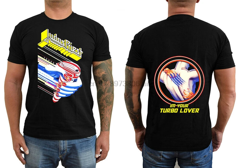 JUDAS PRIEST Turbo ver. 1 Band Album Cover Hard Two sided T Shirt (Black) S 5XL| |
