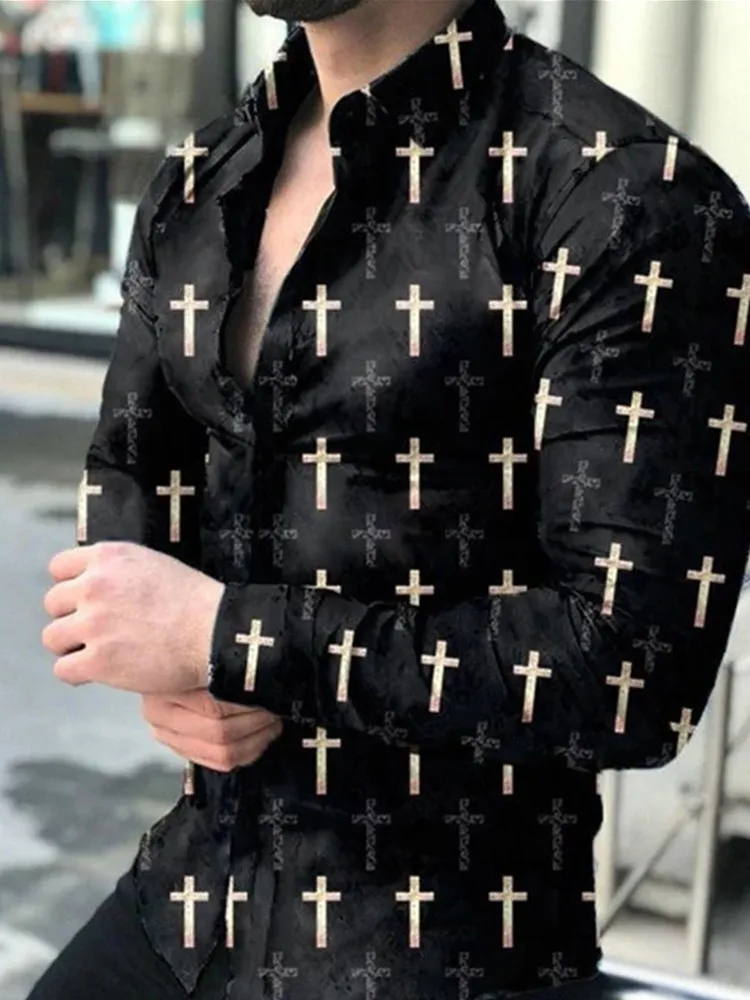 Men's Fashion Trend Vintage printing Shirt Men Slim Shirt Autumn Turn-down Collar Streetwear Fashion Casual Long Sleeve Shirt
Men's Fashion Trend Vintage printing Shirt Men Slim Shirt Autumn Turn-down Collar Streetwear Fashion Casual Long Sleeve Shirt