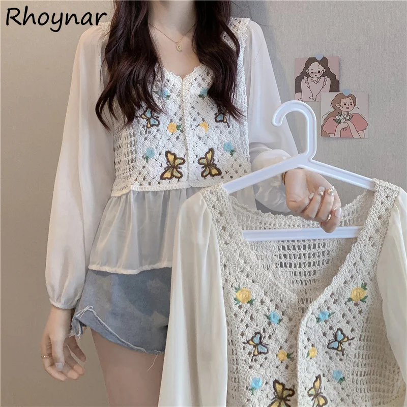 Patchwork Blouse Women Elegant Loose Summer New Fashion All-match Leisure Female Cropped V-neck Puff Sleeve Korean Style Soft
Patchwork Blouse Women Elegant Loose Summer New Fashion All-match Leisure Female Cropped V-neck Puff Sleeve Korean Style Soft