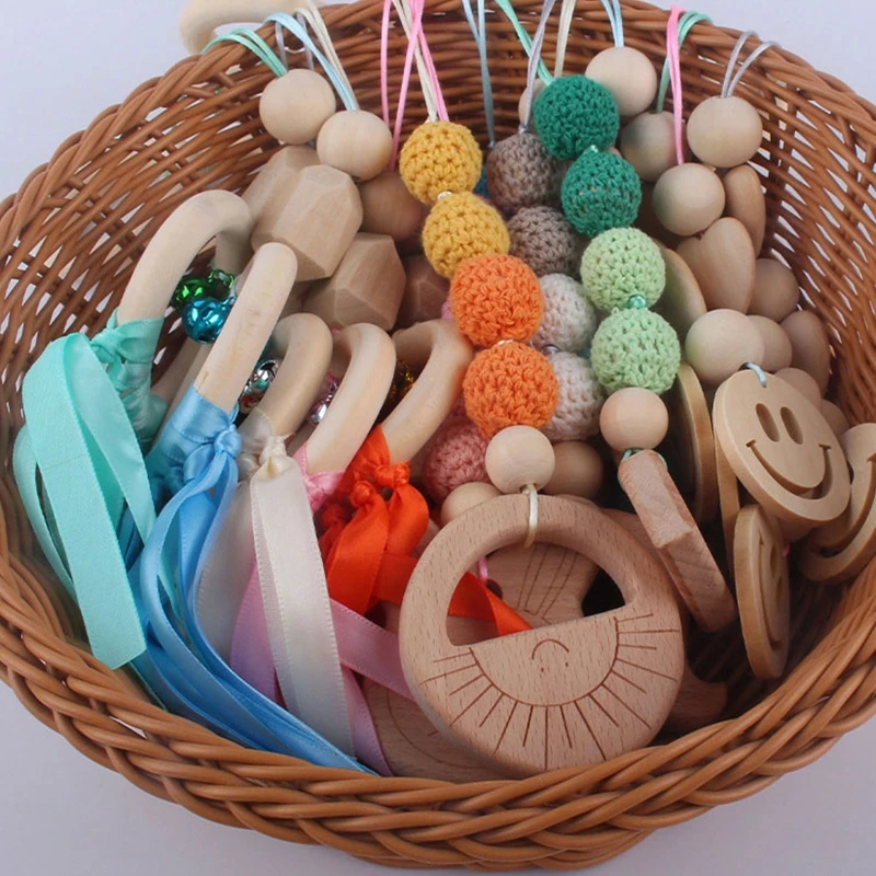 3 Pcs/Set Baby Gym Frame Pendants Beech Wooden Ring Knit Beads Teether Stroller Rattle Infants Newborn Teething Nursing QX2D
3 Pcs/Set Baby Gym Frame Pendants Beech Wooden Ring Knit Beads Teether Stroller Rattle Infants Newborn Teething Nursing QX2D