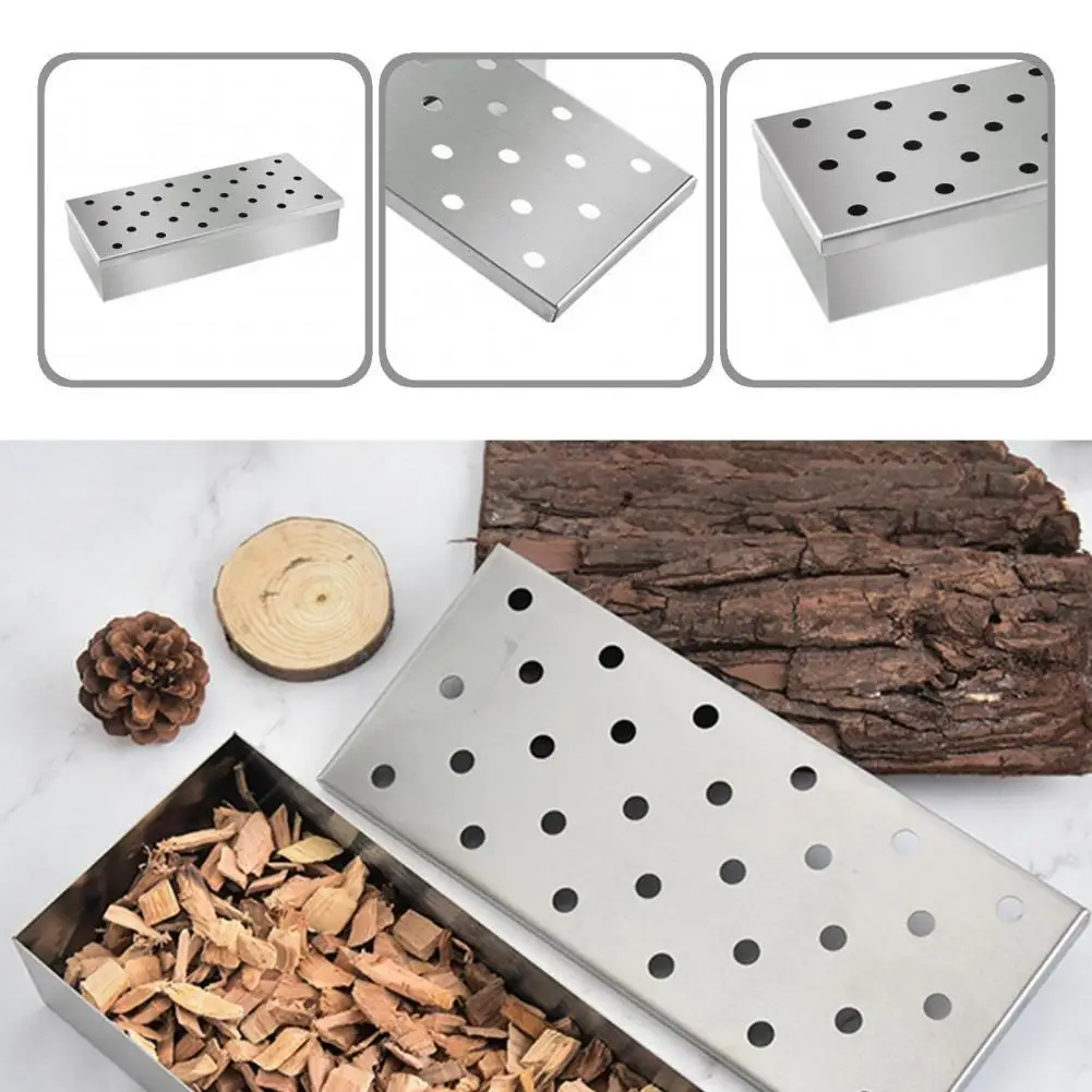 Stainless Steel Good Universal Stainless Steel Smoker Box Supplies Lightweight Barbecue Box Compact for Home
Stainless Steel Good Universal Stainless Steel Smoker Box Supplies Lightweight Barbecue Box Compact for Home