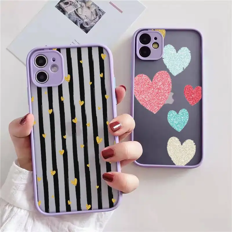Colors Love Heart Phone Case For iphone 13 12 11 xr xs x 7 8 pro max light purple Soft TPU Silicone Clear Case Cover
Colors Love Heart Phone Case For iphone 13 12 11 xr xs x 7 8 pro max light purple Soft TPU Silicone Clear Case Cover