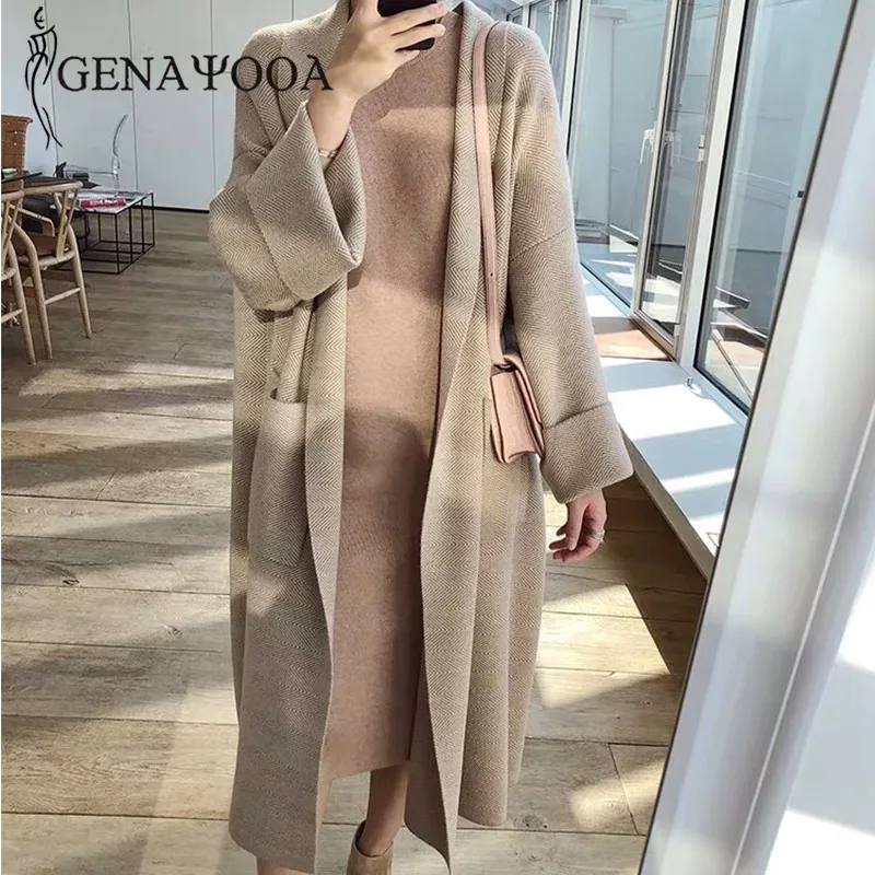 Женский винтажный кардиган оверсайз Genayooa, длинный свитер с длинным рукавом, теплый кашемировый Свободный кардиган, повседневный джемпер в ...
Женский винтажный кардиган оверсайз Genayooa, длинный свитер с длинным рукавом, теплый кашемировый Свободный кардиган, повседневный джемпер в ...