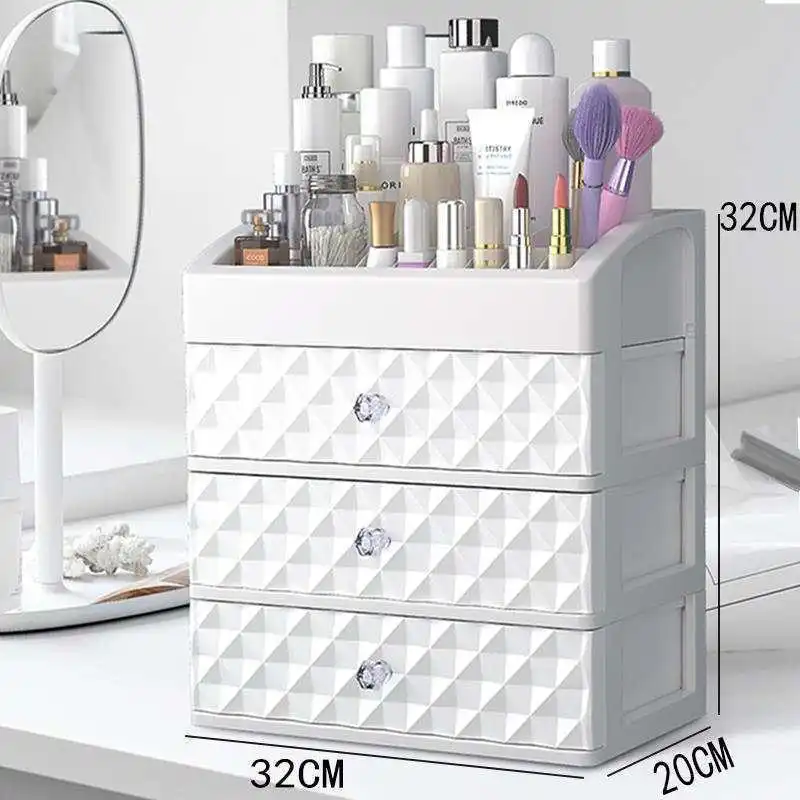 Cosmetics Storage Box Three Layer Drawer Makeup Jewelry Organizer Desktop Lipstick Nail Oil Container Beauty Cosmetic Case
Cosmetics Storage Box Three Layer Drawer Makeup Jewelry Organizer Desktop Lipstick Nail Oil Container Beauty Cosmetic Case