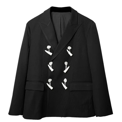 Yohji Yamamoto men's suit Yohji Yamamoto ox horn button double-breasted dark original homemade
Yohji Yamamoto men's suit Yohji Yamamoto ox horn button double-breasted dark original homemade