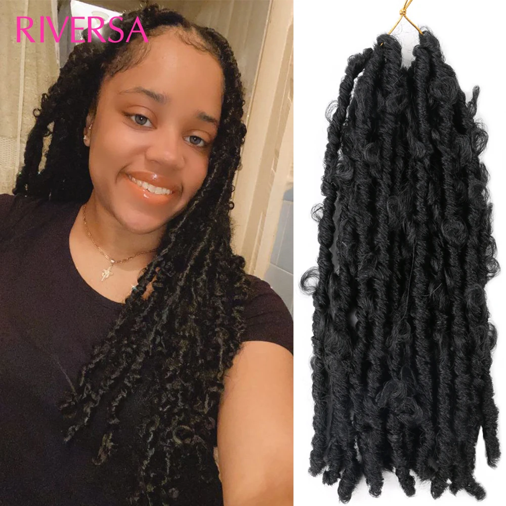 Бабочка Locs вязание крючком 18/24 "Бабочки косы мягкого натурального