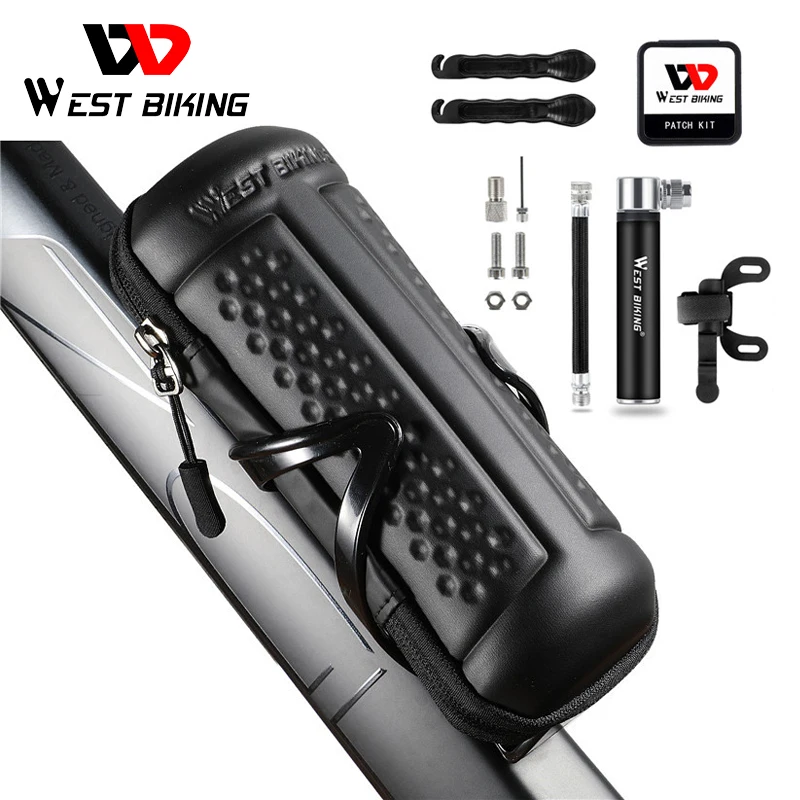 Bicycle Kit Hard Shell Water Bottle with Bottle Cage Bike Pump Tire Spoon Tire Patch Tool Box Riding Equipment Set for MTB Bike
Bicycle Kit Hard Shell Water Bottle with Bottle Cage Bike Pump Tire Spoon Tire Patch Tool Box Riding Equipment Set for MTB Bike