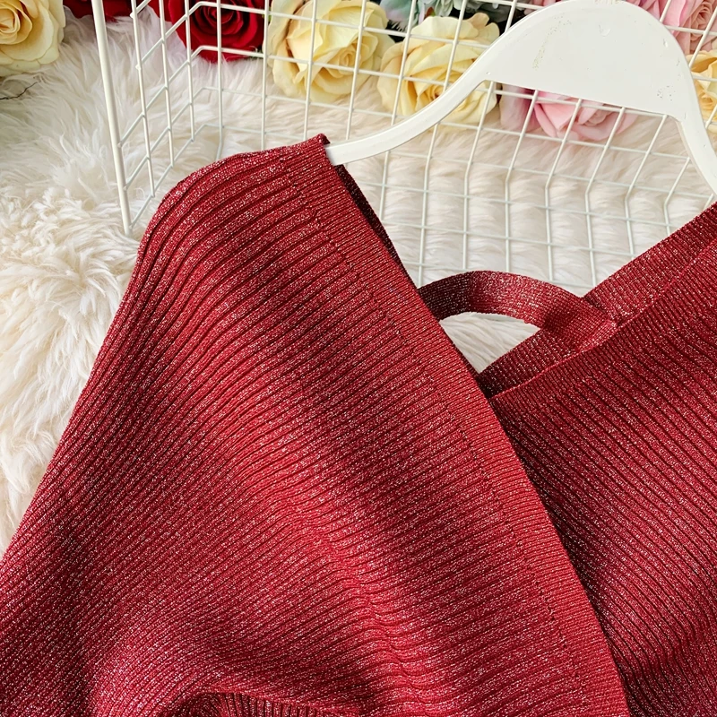 Korean 2020 Spring Autumn New Bright Silk Knitted 2pcs Set Women Vintage Red/Blue/Black Sweater + Knit Pants Two Piece Set
Korean 2020 Spring Autumn New Bright Silk Knitted 2pcs Set Women Vintage Red/Blue/Black Sweater + Knit Pants Two Piece Set