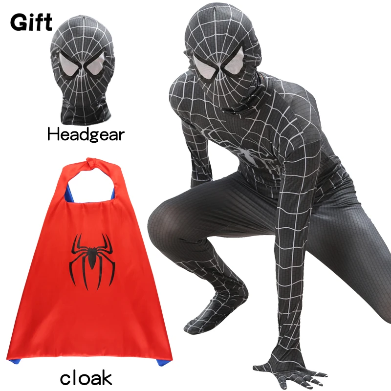 Halloween Black Spiderboy Mask Cloak Costume Suit Cosplay Birthday Party Performance Jumpsuits Boy Cosplay Cloth Gift
Halloween Black Spiderboy Mask Cloak Costume Suit Cosplay Birthday Party Performance Jumpsuits Boy Cosplay Cloth Gift