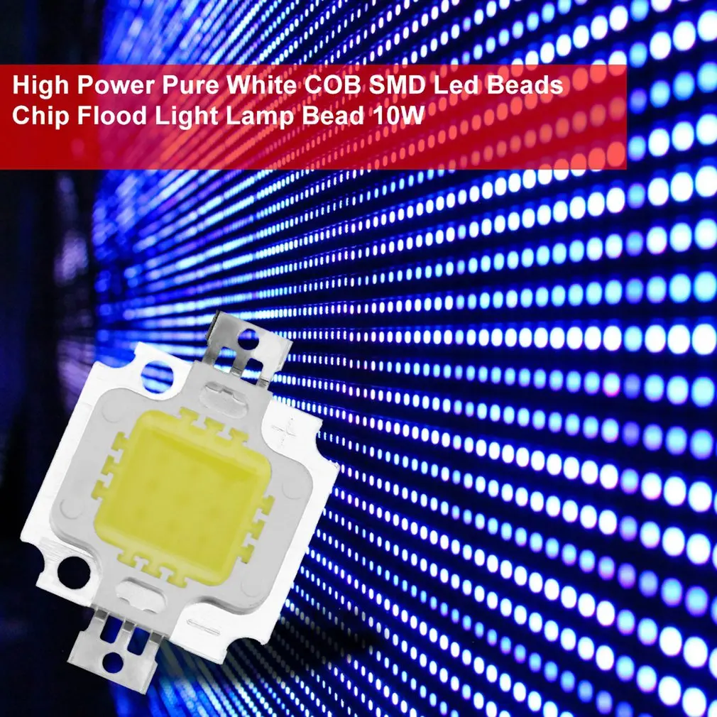 High Power Pure White COB SMD Led Chip Flood Light Lamp Bead 10W Low Heat Generating Saving Energy Environmentally Friendly
High Power Pure White COB SMD Led Chip Flood Light Lamp Bead 10W Low Heat Generating Saving Energy Environmentally Friendly