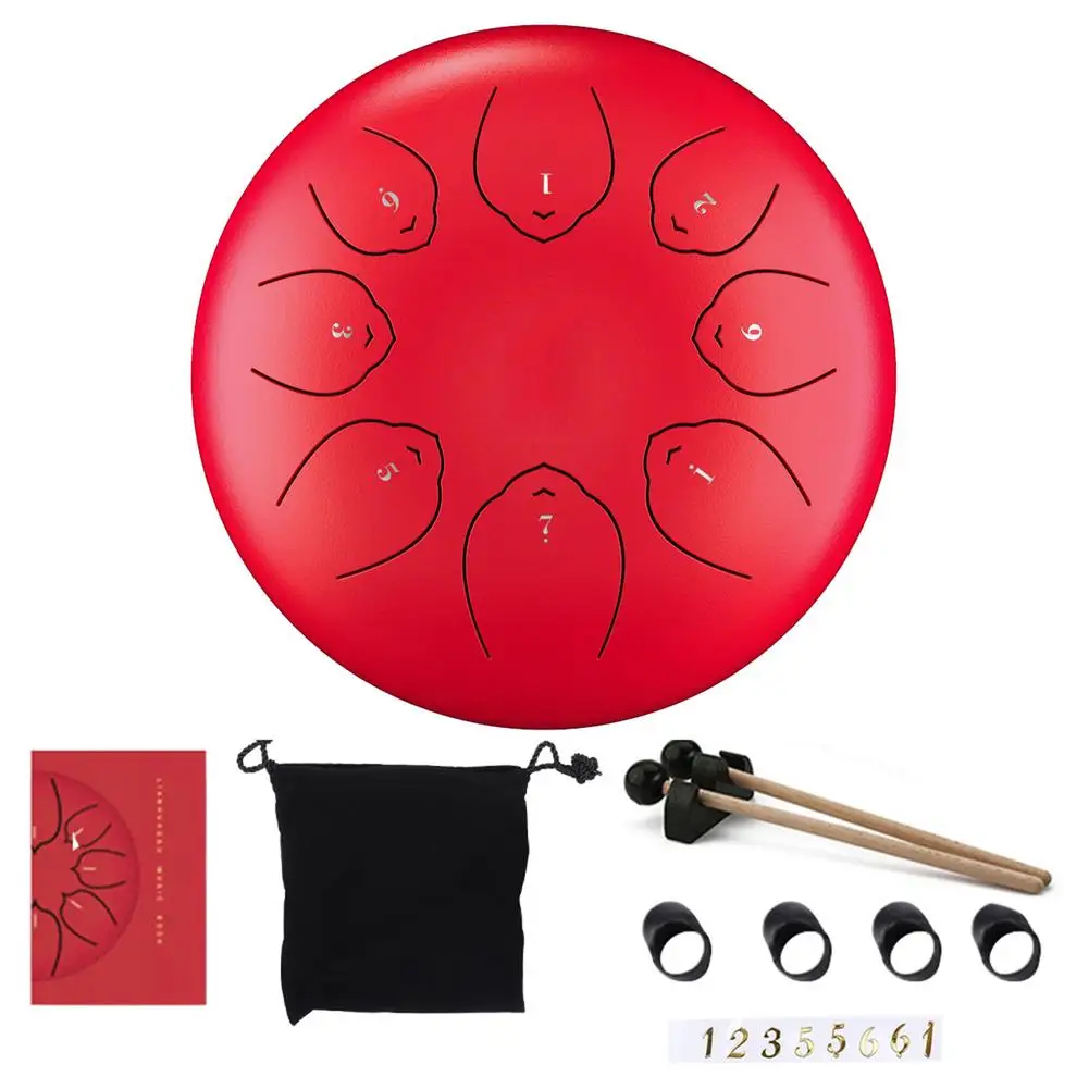 6 Inch Mini Drum 8 Tone Steel Tongue Drum Tune G Percussion Hand Pan Drum With Padded Drum Bag & Mallets Musical Instruments
6 Inch Mini Drum 8 Tone Steel Tongue Drum Tune G Percussion Hand Pan Drum With Padded Drum Bag & Mallets Musical Instruments